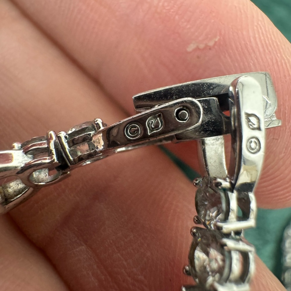 Swarovski Silver Crystal Tennis Necklace - Picture 6 of 7